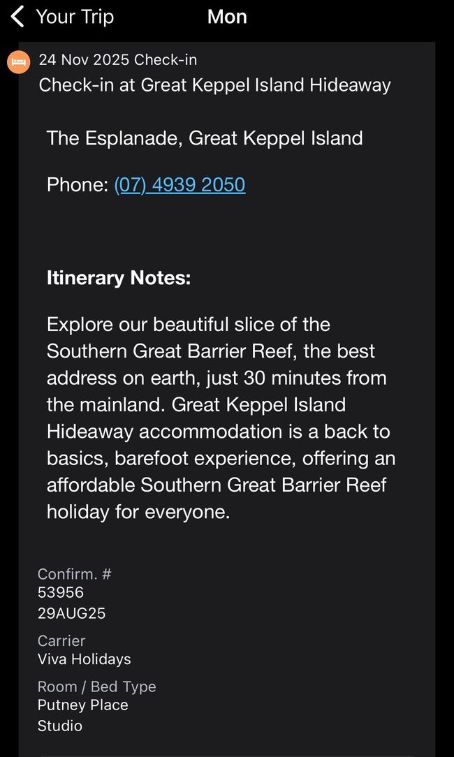 Anreise : Great Keppel Island, ein Stück des südlichen Great Barrier Reef