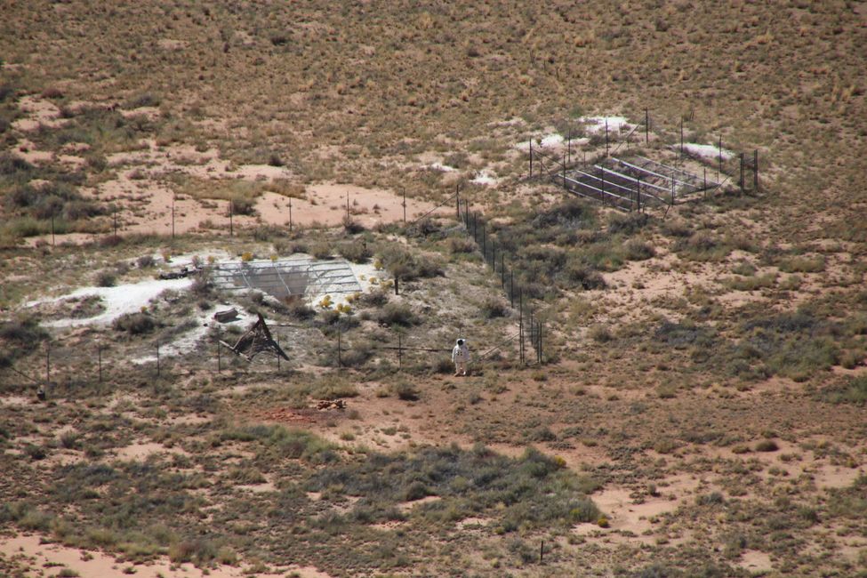 Barringer Crater with Astronaut