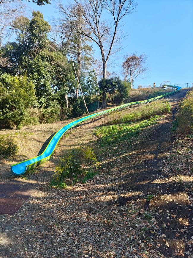 Hier gab's auch eine Rutsche, die der Kaffeenerd natürlich runter gerutscht ist.