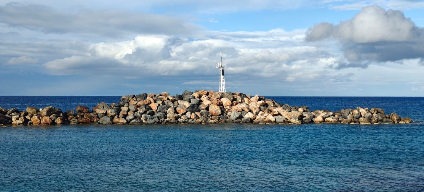 Lighthouse at the harbor entrance