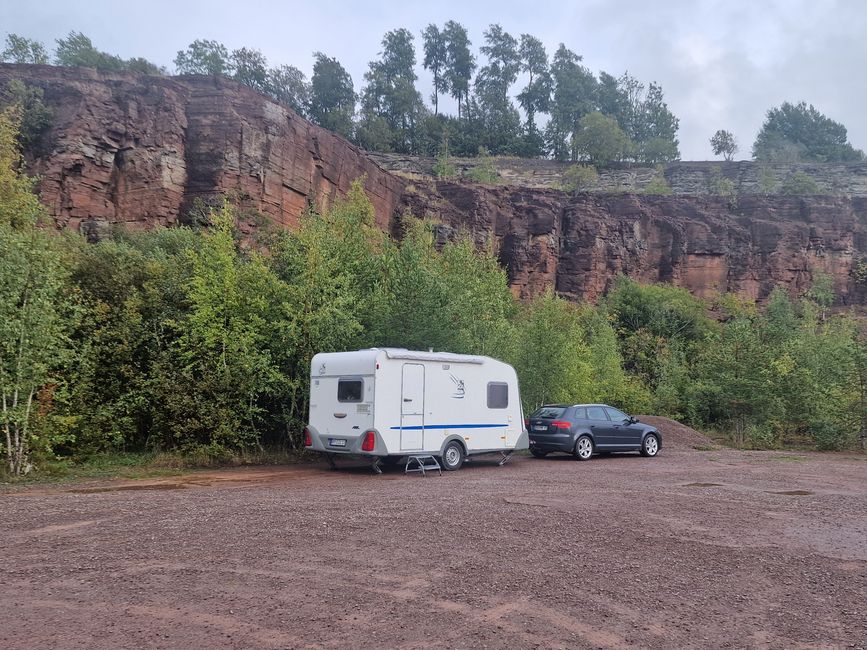 Schweden 9. Tag - Regen, Max Burger und Kinnekulle Steinbruch