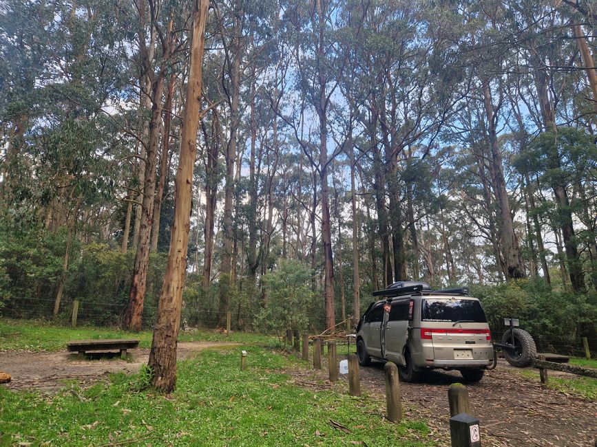 Letzter Campingplatz in einem Nationalpark