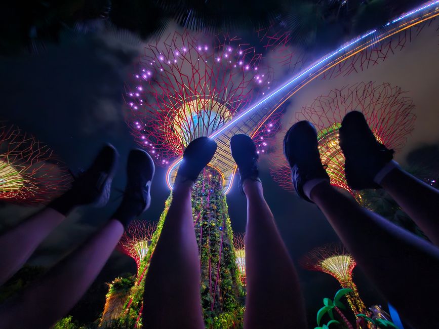 Wobit, Sage und ich haben das Spektakel von unten genossen!