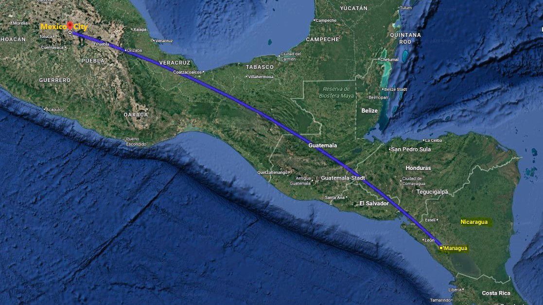 Ruta del vuelo
