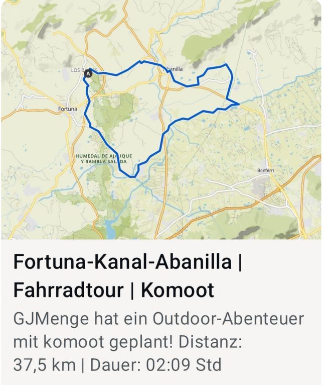 Gerd hat für morgen schon eine Fahrradtour ausgearbeitet 