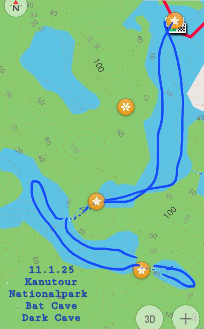 Il tour in kayak attraverso due grotte