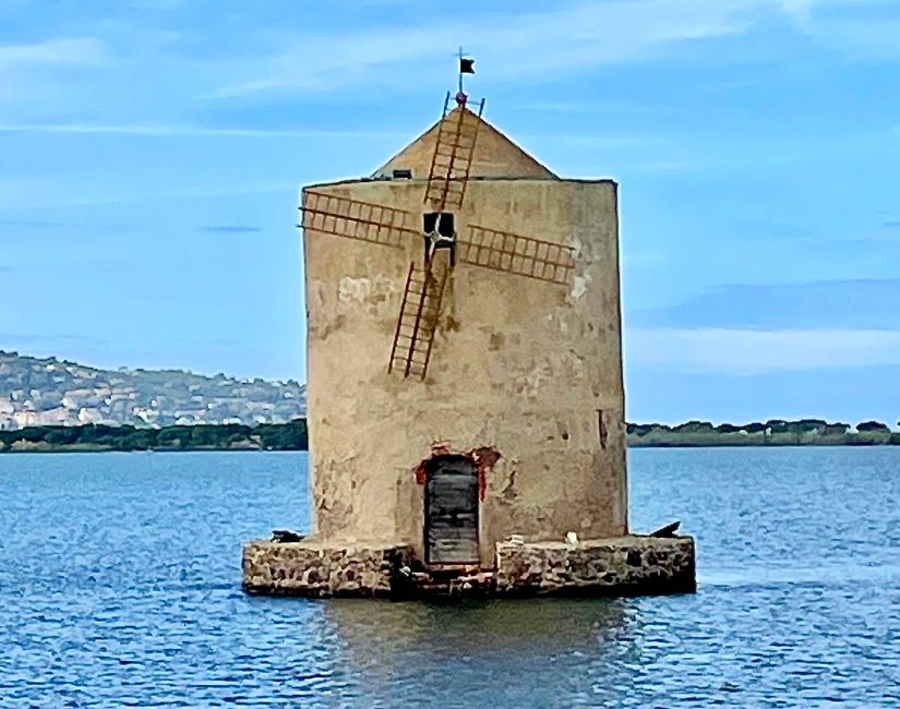 Ein bekanntes Fotomotiv: die Mühle von Orbetello.