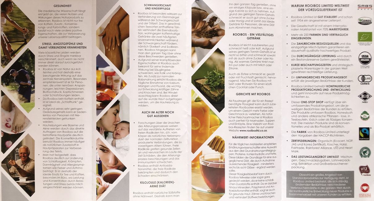 Flyer von Rooibos Limited