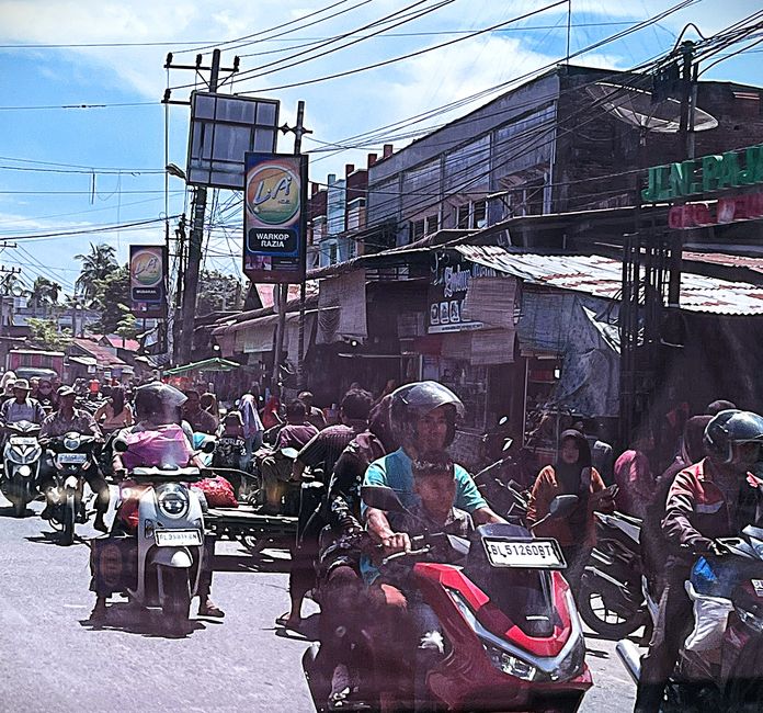 Vista desde la ventana del autobús