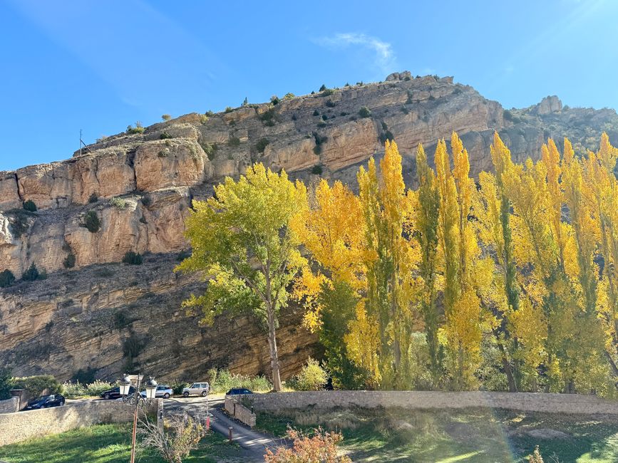 Mighty limestone cliffs define the panorama around the town.