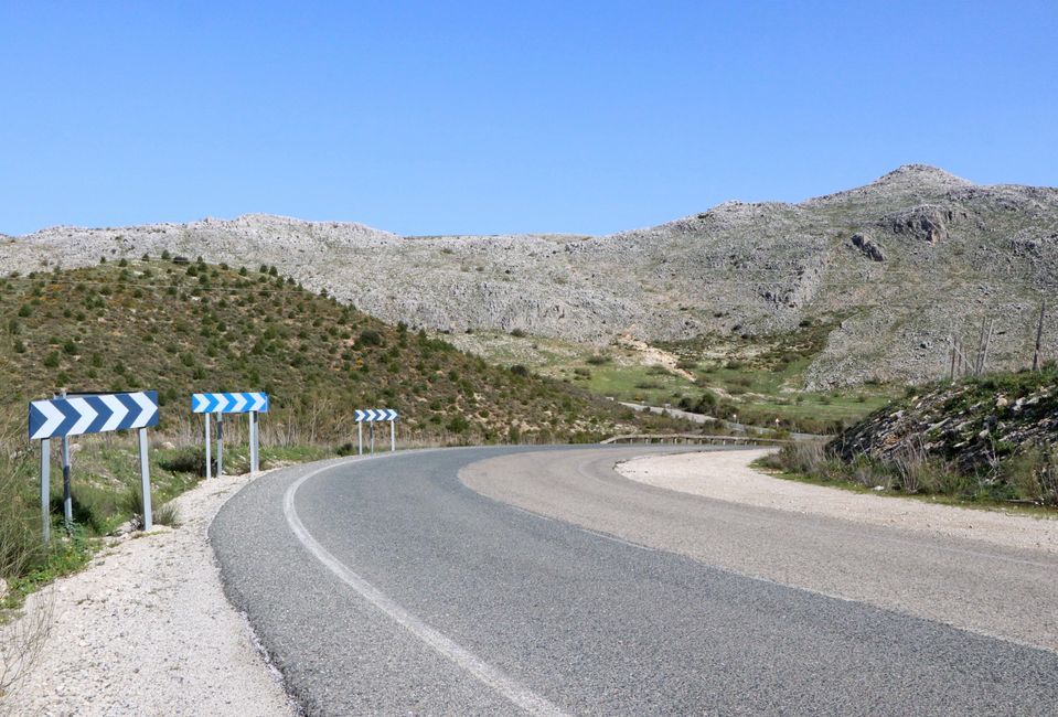 Die Passstraße über den Puerto Enchinas Borrachas