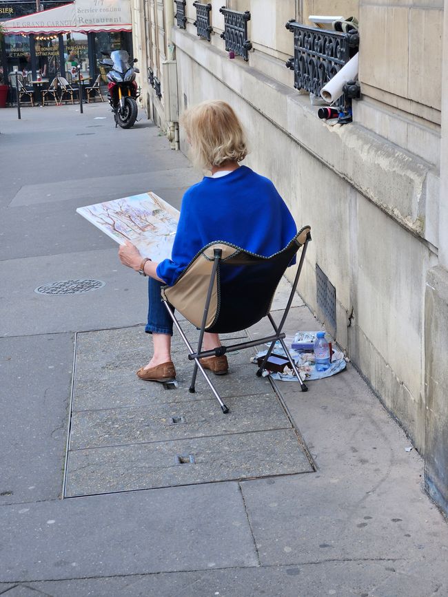 Malerin in der Avenue Carnot
