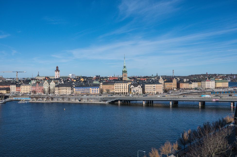 Södermalm - Monteliusvägen - Blick nach Gamla Stan