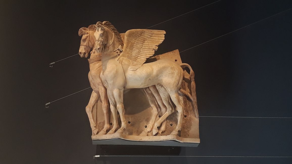 Terracotta winged horses from the 4th century BC