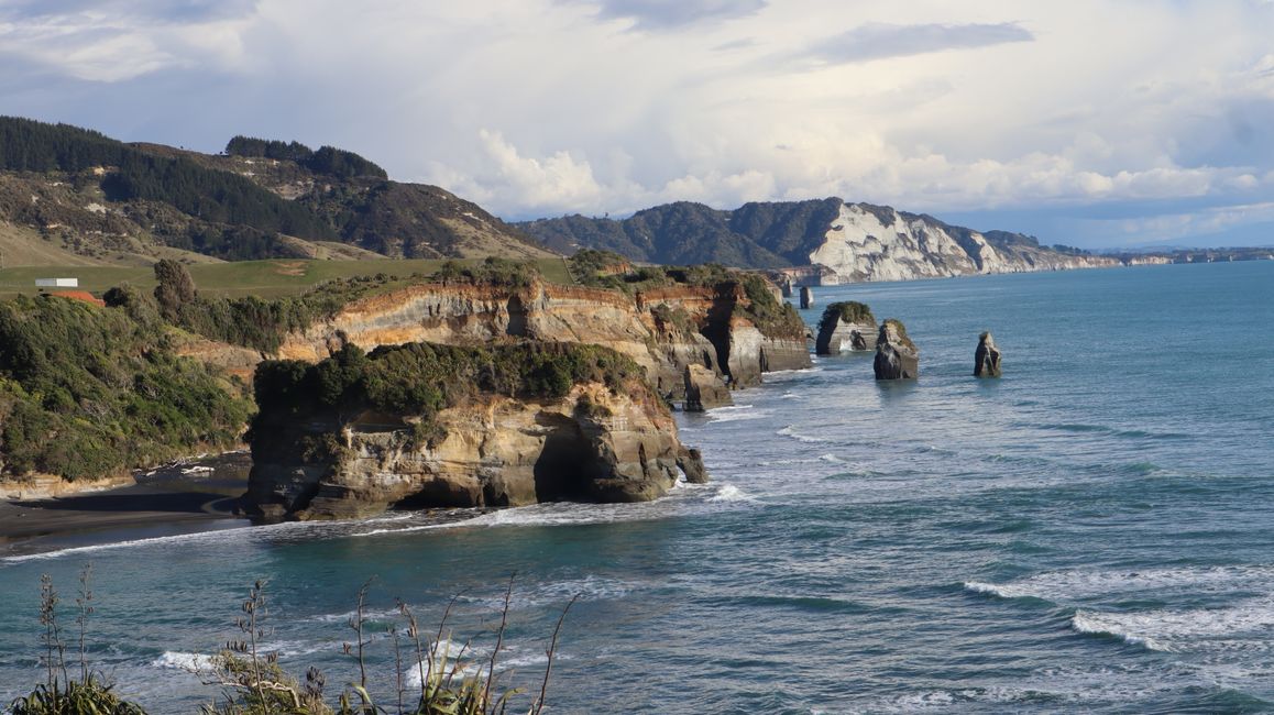 Blick auf die Three Sisters und den Elephant Rock