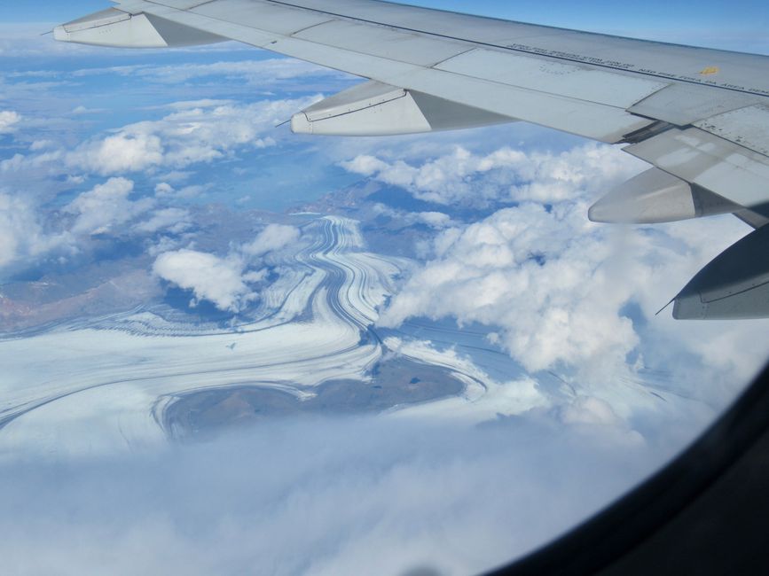 Desde el avión ..