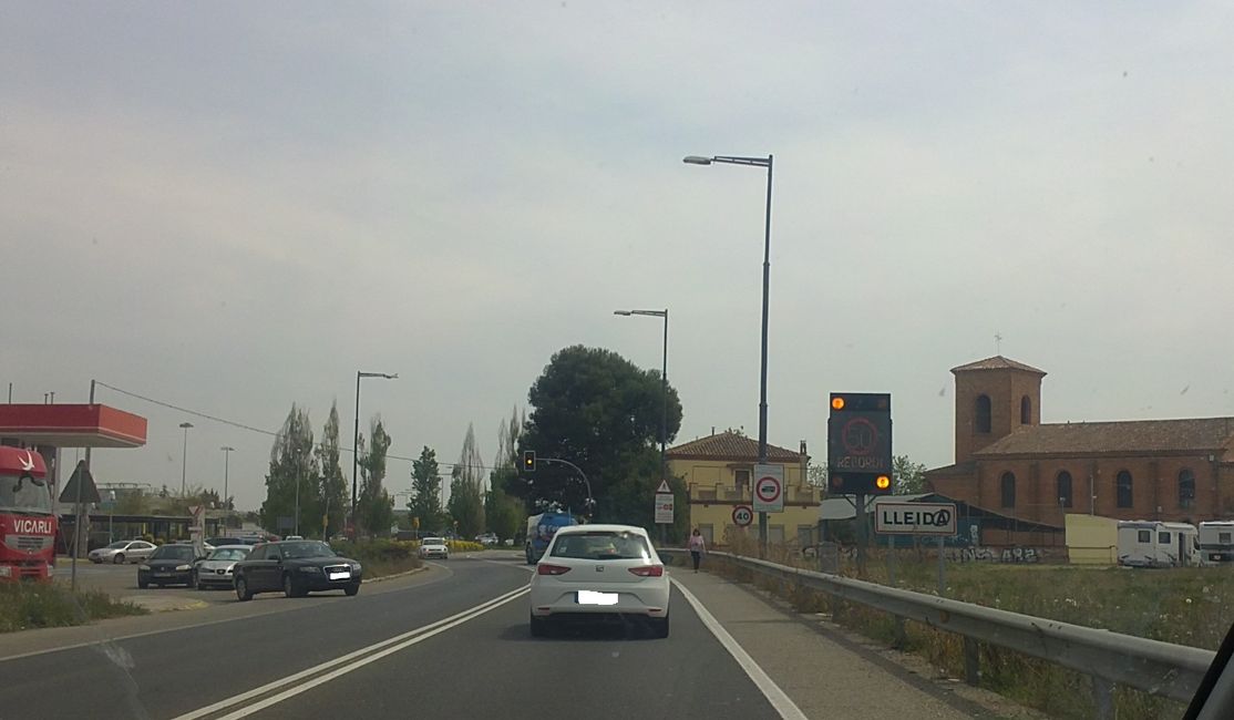 Foto dalla mia auto a Lleida (Catalogna, Spagna) (aprile 2019)