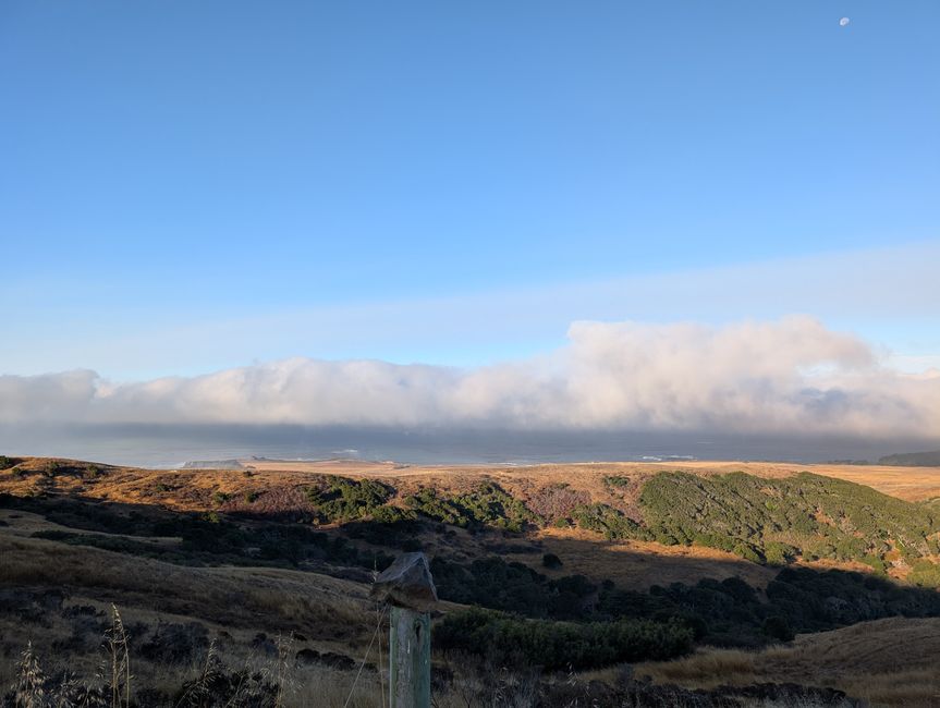 Vista el martes por la mañana desde la antigua carretera costera