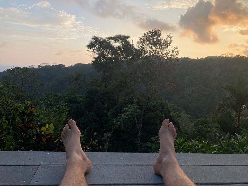 Vista dalla piattaforma di yoga