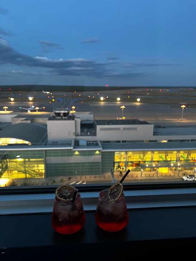 Vue avec Aperol Spritz