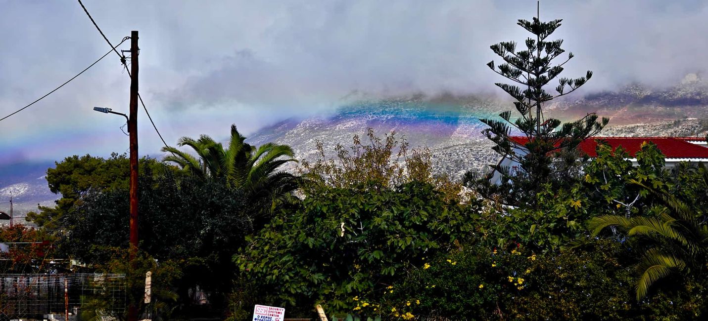 Rainbow in the mountains