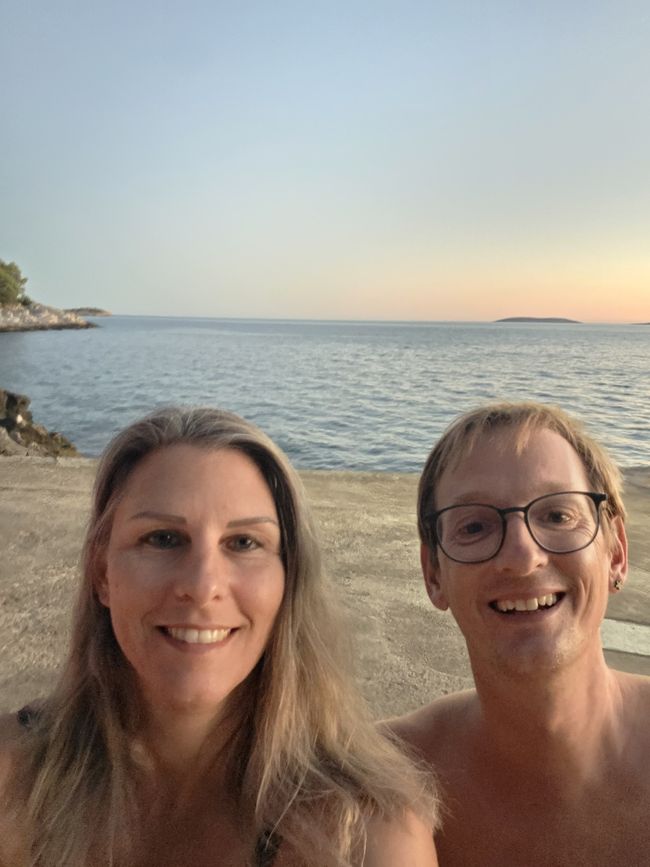 Tanzen in den Sonnenuntergang 