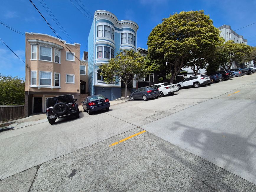 Eine der steilsten Straßen in SF mit 31,5%