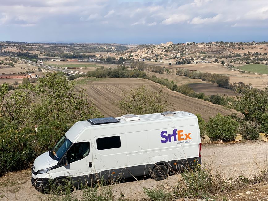 Vista desde Montfalco Murallat, un lugar de pernoctación en el camino hacia la costa