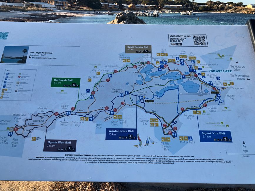 Carte avec itinéraires de vélo