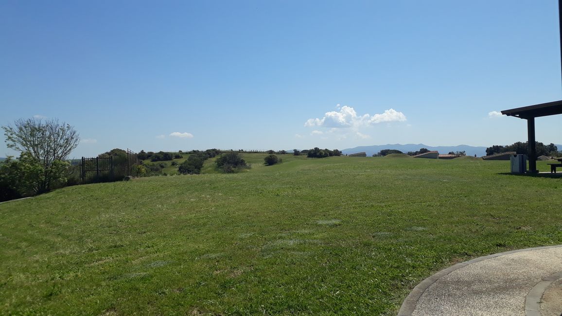 A view of the Etruscan tombs