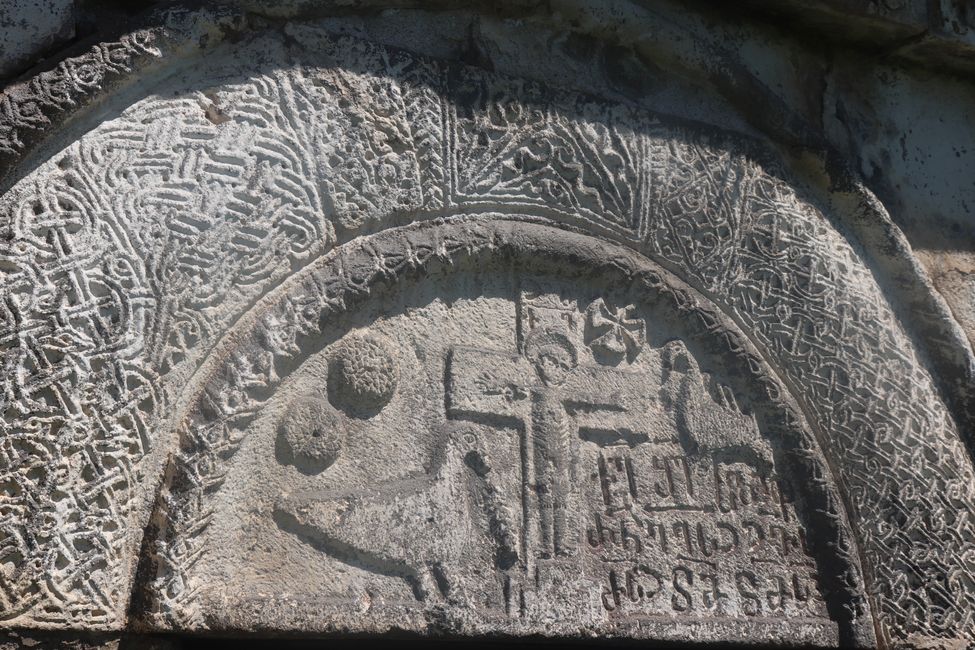 Artistic relief above the church entrance