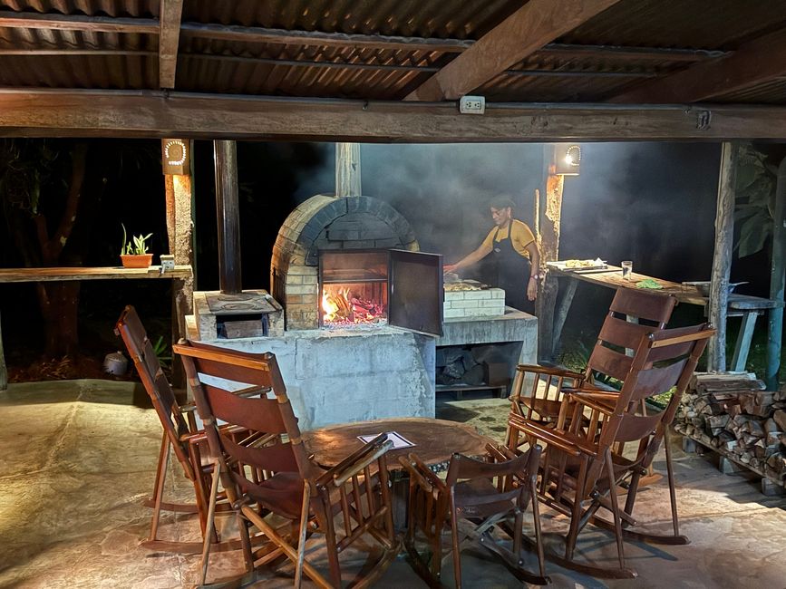 Abendessen in der Finca