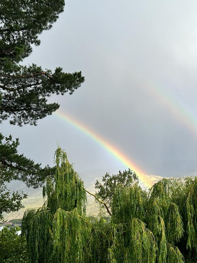Rainbow over our campsite