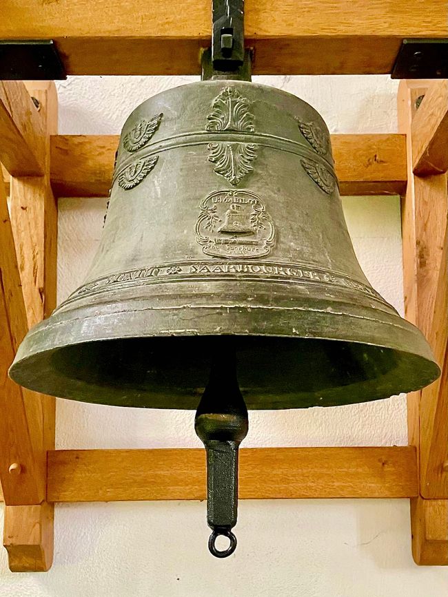 This Mabilon bell hangs in the church of St. Lawrence. 