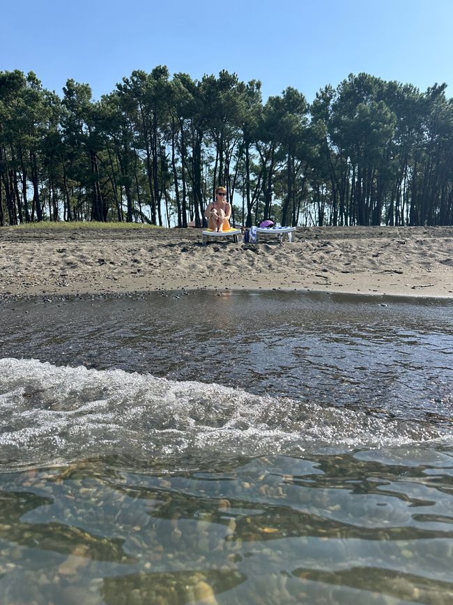 Schwarzer Sand am schwarzen Meer