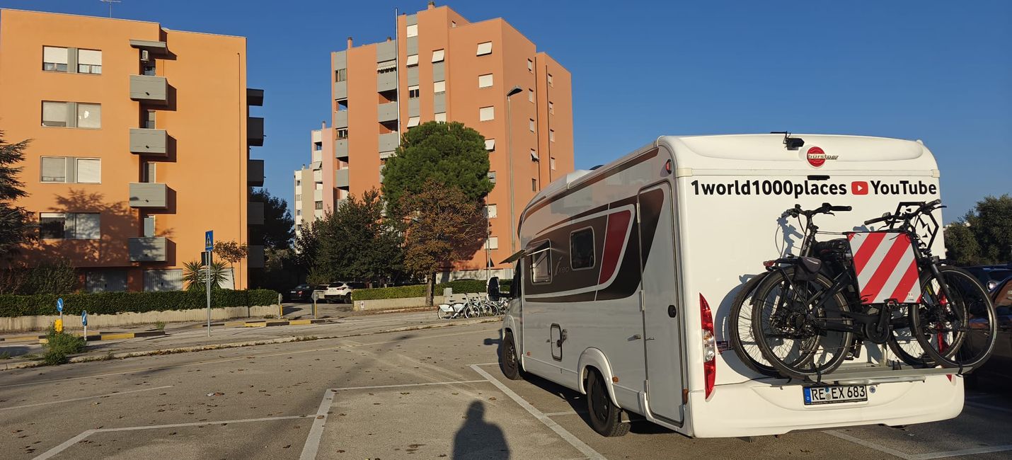 Lugar de estacionamiento en Senegallia