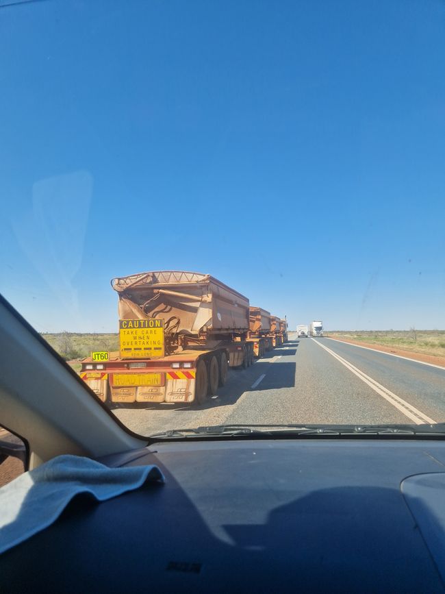 Roadtrains are not uncommon