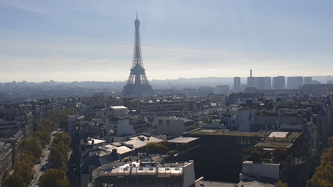 Blick vom Triumphbogen Richtung Eiffelturm