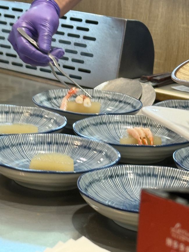 Dîner Omakase le premier jour.