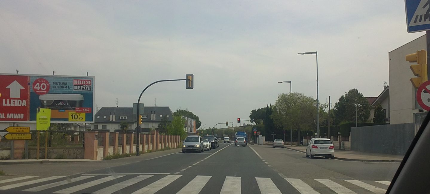 Foto dalla mia auto a Lleida (Catalogna, Spagna) (aprile 2019)