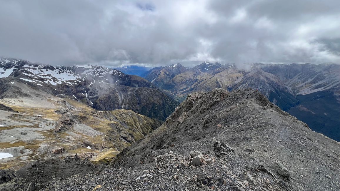Blick vom Gipfel des Avalanche Peak