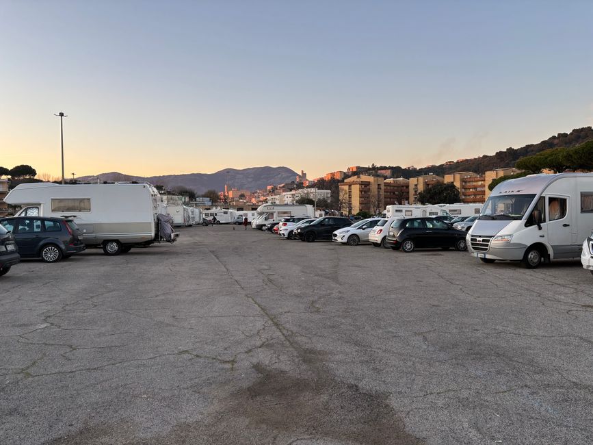 Viele Camper, aber schon entspannt