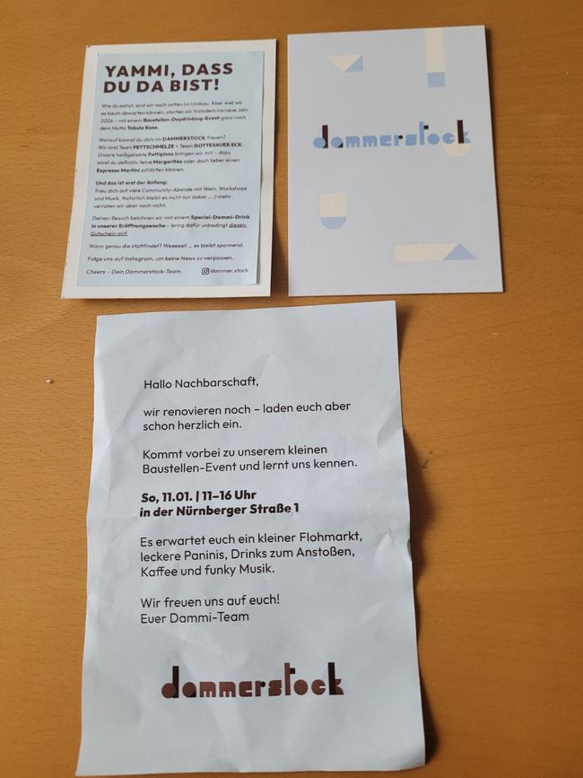 Einladung und Hinweise auf die Zukunft