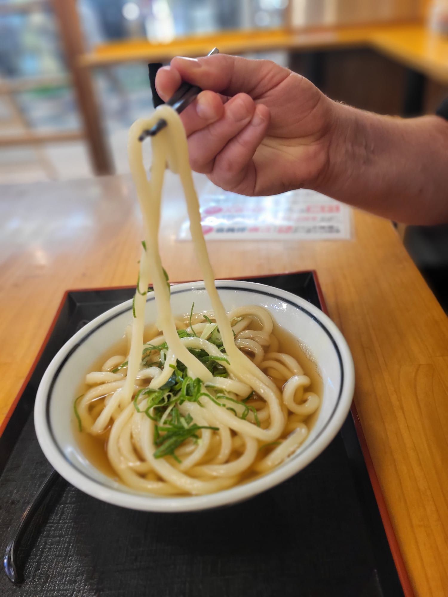 Con los Udon se ofreció tempura de pollo que tenía un ligero toque de jengibre - desafortunadamente sin foto