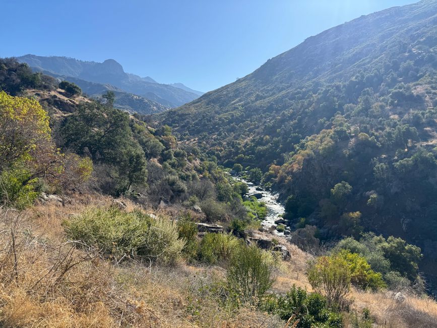 Blick ins Tal des Zufahrtswegs 