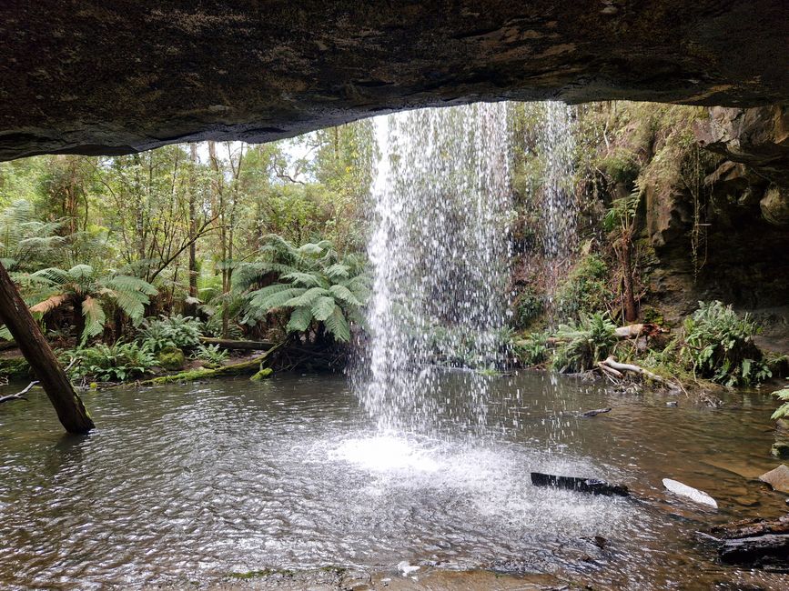 Lower Kalimna Falls from behind