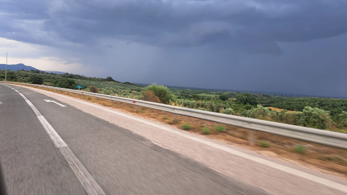 Fahrt in die Gewitterfront