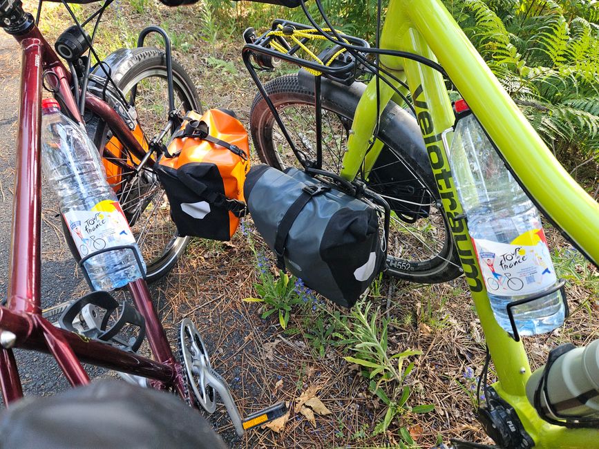 Unsere Tour de Franve ist schon auf den Wasserflaschen