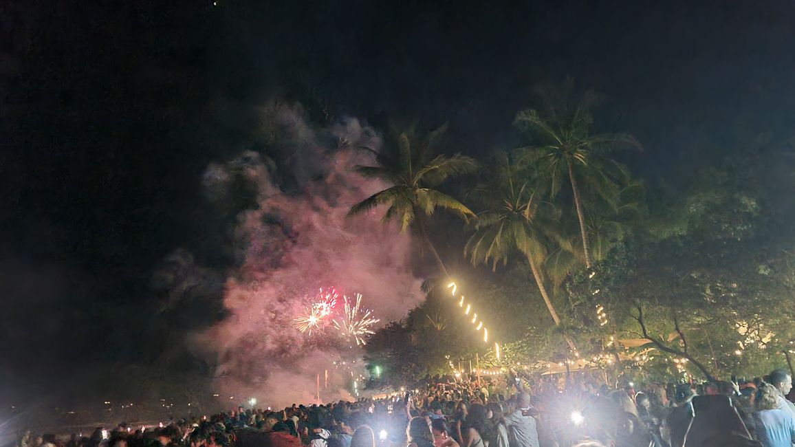 Fête de la Saint-Sylvestre sur la plage