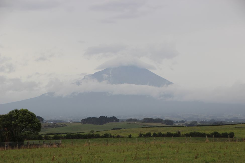 Mount Taranaki während der Anreise